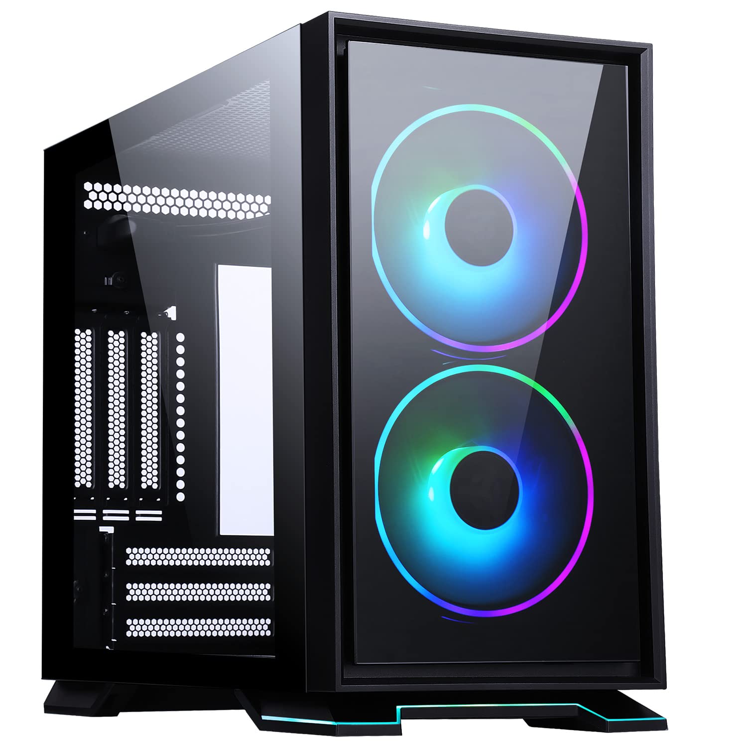 Itek Case Galaxy 2Q - Mini Tower ITX, 2x12cm Ventole ARGB, 2xUSB3, 2X Pannelli Frontali, Vetro Laterale