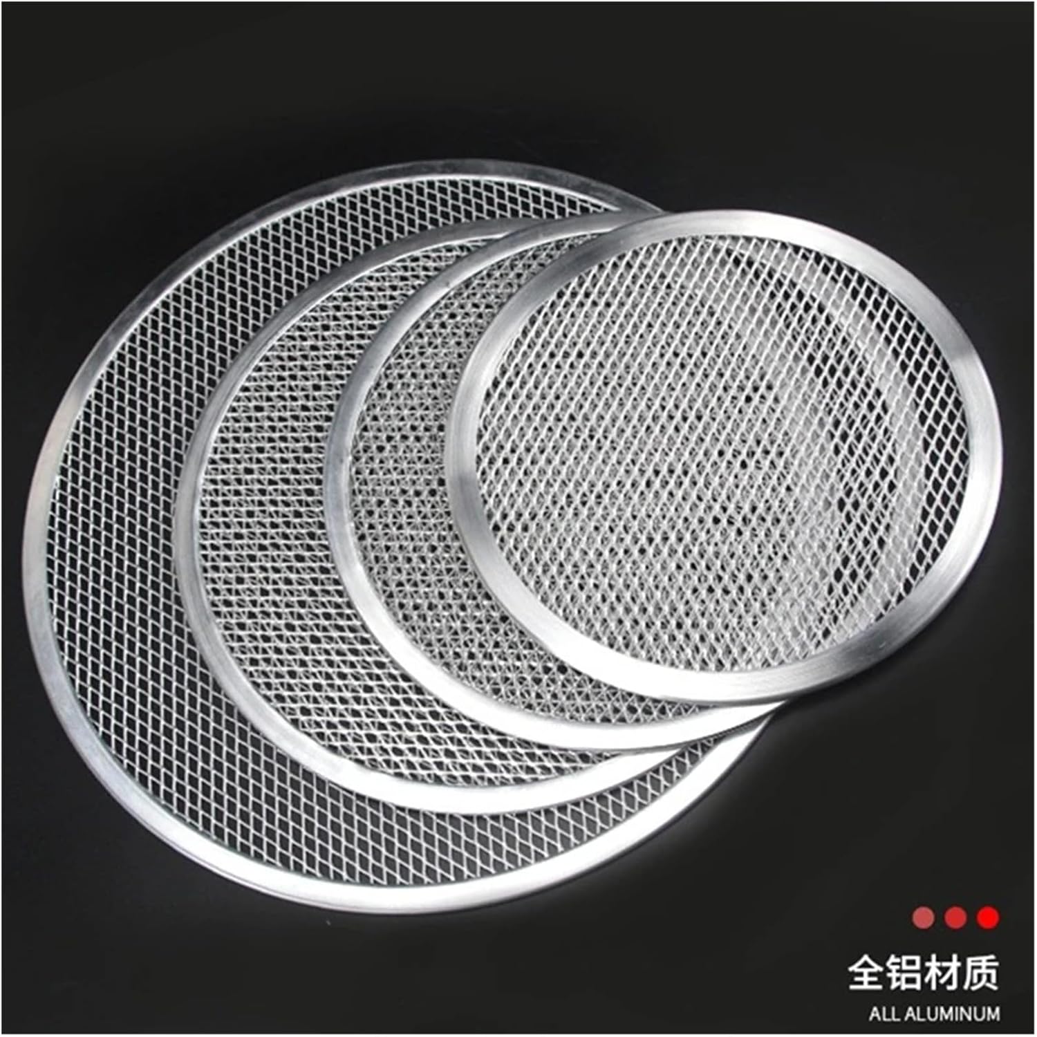Aluminum Pizza Pan Circular Network Intensification Baking Accessories Pizza Pans(7")