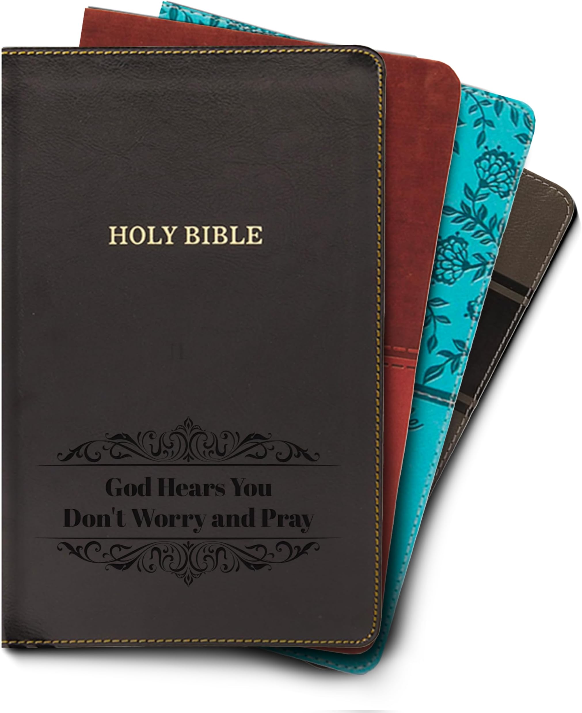 Hope Harbor Personalized Gift Bible with Custom Name Engraved, KJV, Black, Thinline King James Version, Red Letter Edition, Comfort Print, Faux Leather