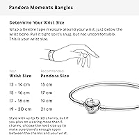 Vista 5 de Silver Pandora Bangle with Heart Logo Clasp