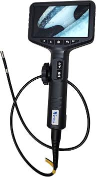 Vividia VA-650 LCD/WiFi Two-Way Articulating Borescope Inspection Camera with 0.25" Diameter 3.3ft Long Probe, 1280x720 Resolution, IPS 5" LCD Monitor