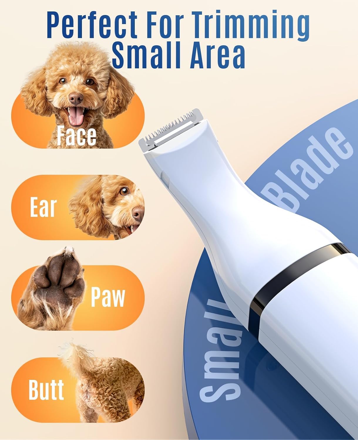oneisall Kit de molinillo de uñas y recortador de patas para perros, 2 en 1, de bajo ruido, recargable, eléctrico, con 2 luces LED y cortaúñas inalámbrico para perros con cuchillas dobles