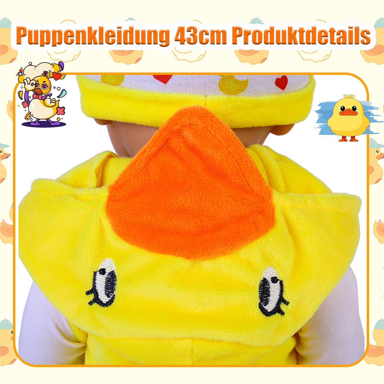 Kledingset Voor Babypoppen 35-43 Cm - Poppenkleding Met Hoed, Jurk En Accessoires