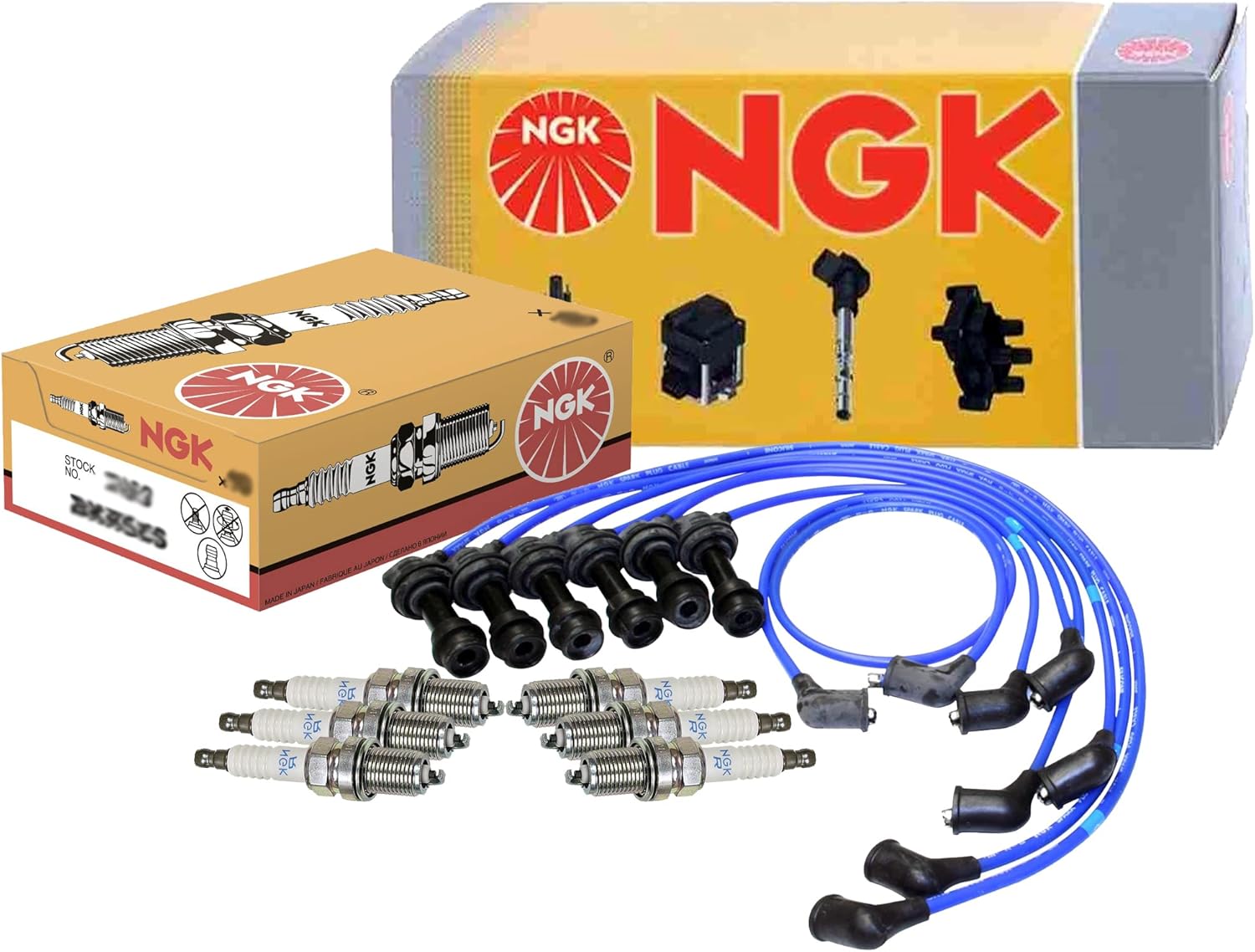 NGK Wire & 6 Standard Spark Plugs Kit For Toyota Supra Base 3.0 L6 7M-GE 86-92