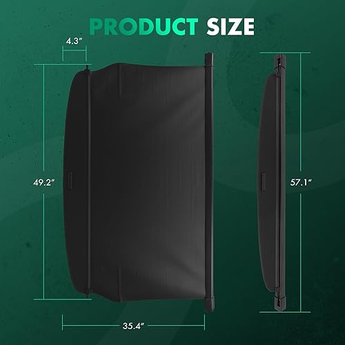 Miniatura 409 de SCITOO Cubierta de carga 2013 2014 2015 2016 2017 2018 compatible con Toyota RAV4 2.5L actualizado anti-mirón retráctil trasero maletero cubierta