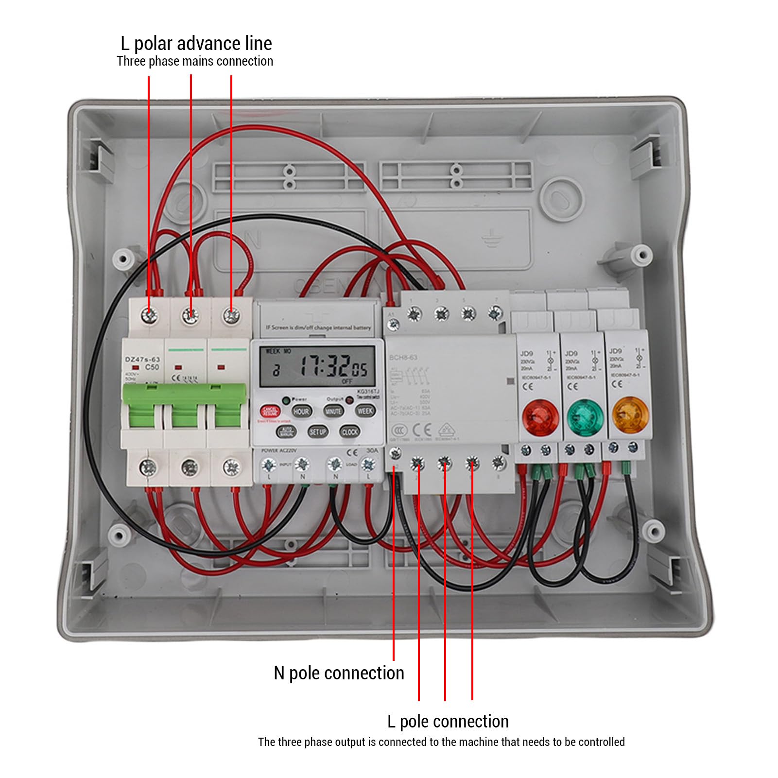 7-Day Digital Timer Switch 380V, IP65 Programmable Outdoor Timer for Pool Pump & Lighting, 16 On/Off Settings, Automatic Digital Time Switch