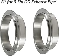 Vista 4 de HFS (R) Abrazadera de banda en V de acero inoxidable 304 con brida macho hembra liberación rápida para sistema de escape (3.5 pulgadas)