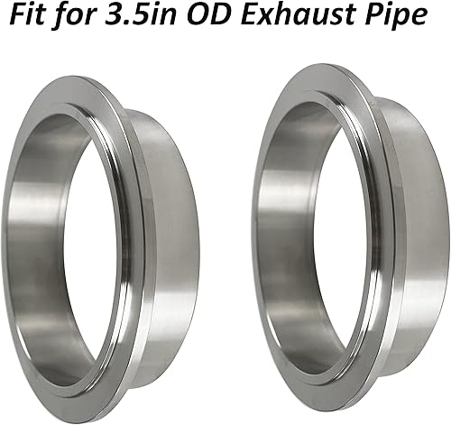 Miniatura 4 de HFS (R) Abrazadera de banda en V de acero inoxidable 304 con brida macho hembra liberación rápida para sistema de escape (3.5 pulgadas)