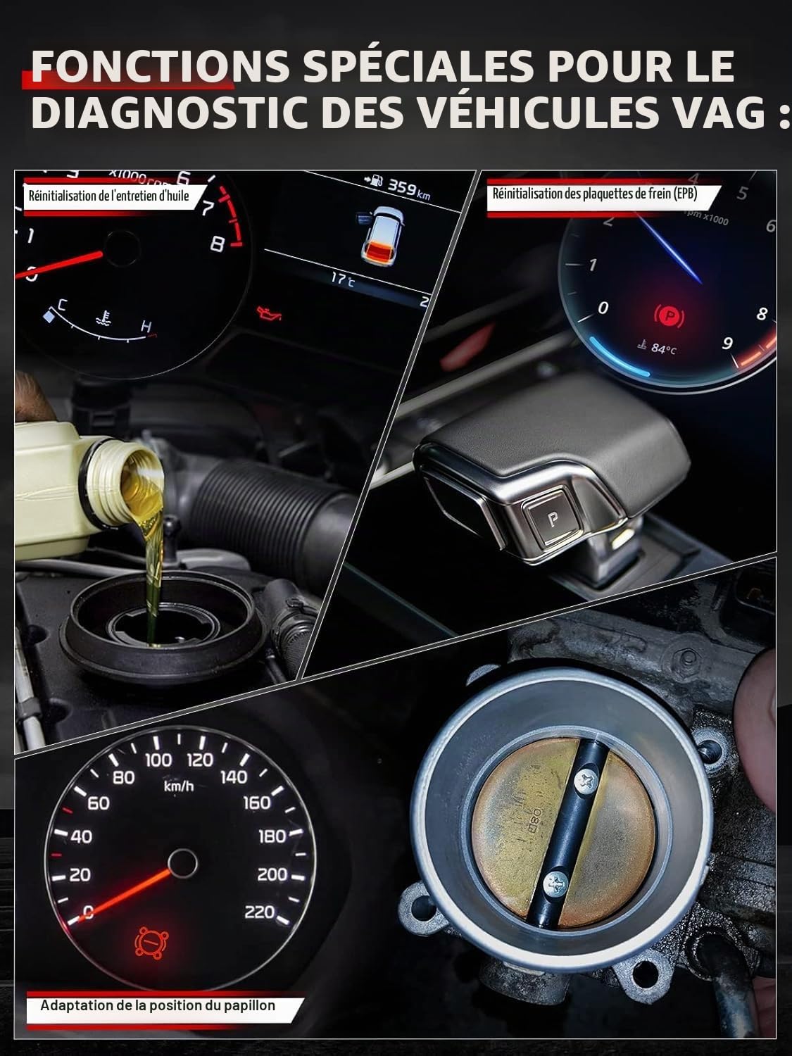 ANCEL VD500Pro Valise Diagnostic Auto pour Volkswagen Vag Audi Skoda Seat