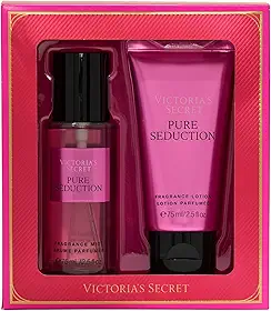 Victoria's Secret Conjunto de mini fragrância Pure Seduction para presente, notas de ameixa com suco e frésia triturada