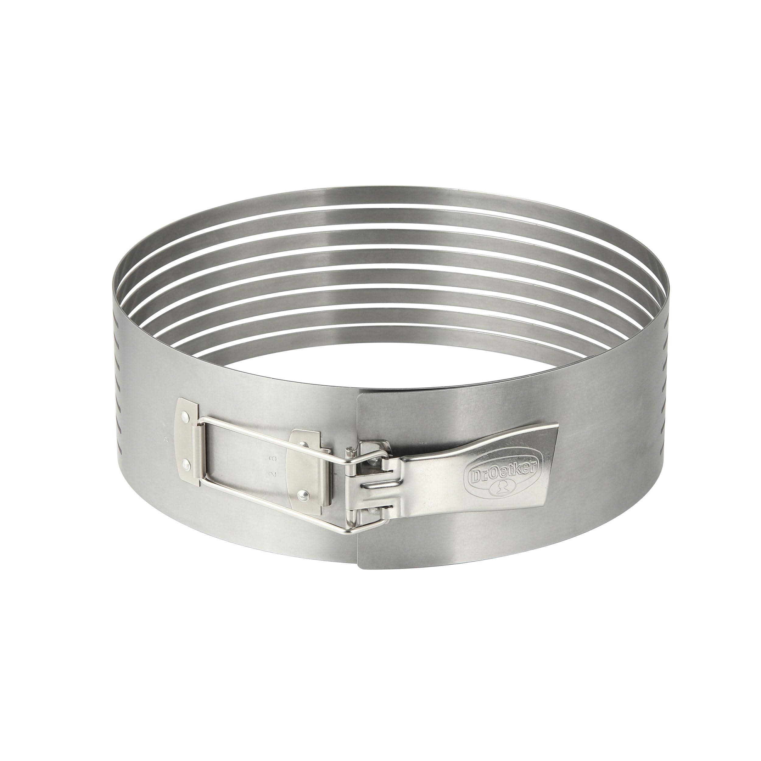 Dr.Oetker "Varino Adjustable Cake Ring Cutter, Stainless Steel, Silver, 26-28 cm