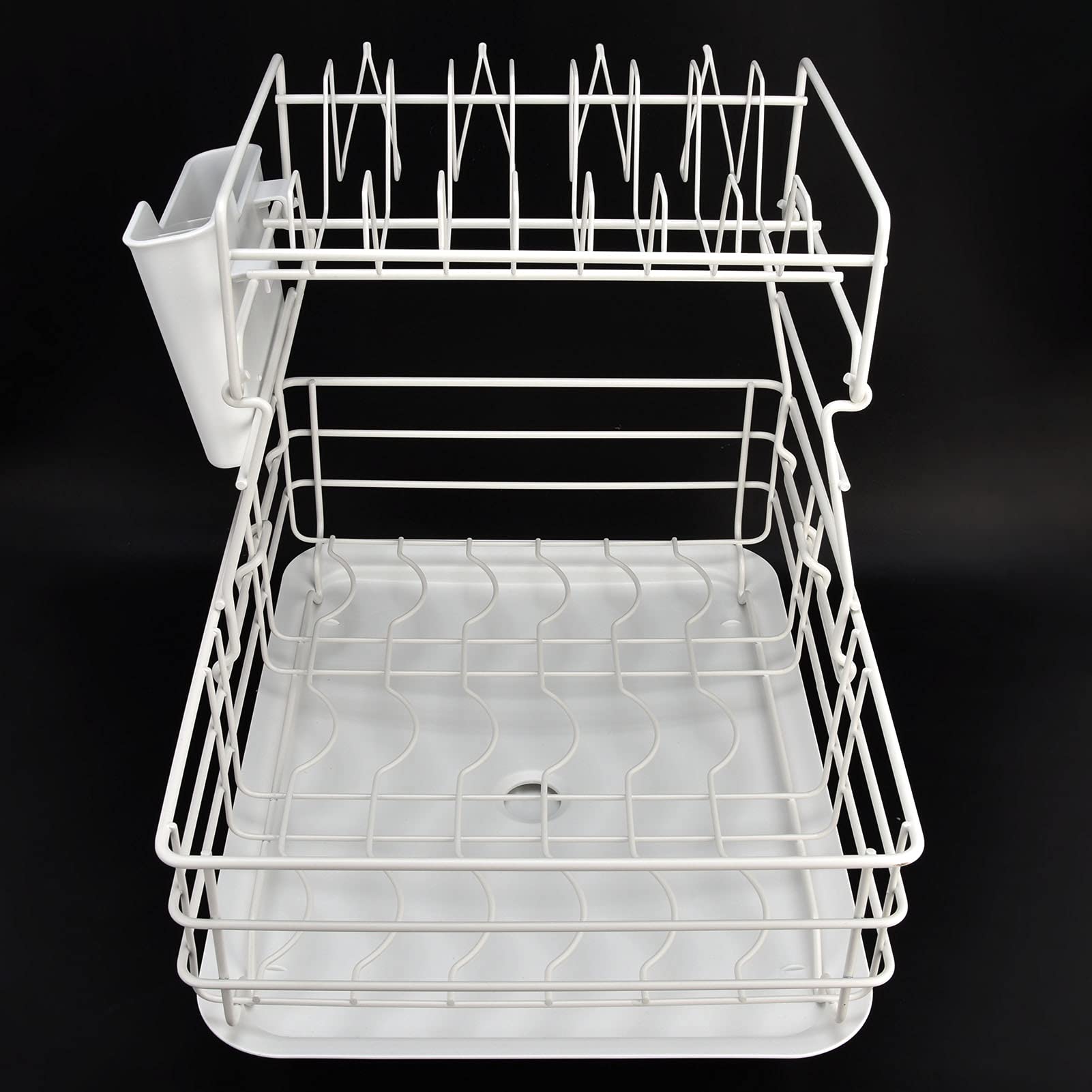 Fdit Soporte para Platos, Cesta para Vajilla, Palillos, Marco para Palillos, Soporte Doble para Platos, Escurridor, Póster, Encimera para Soporte de Exhibición, Estante