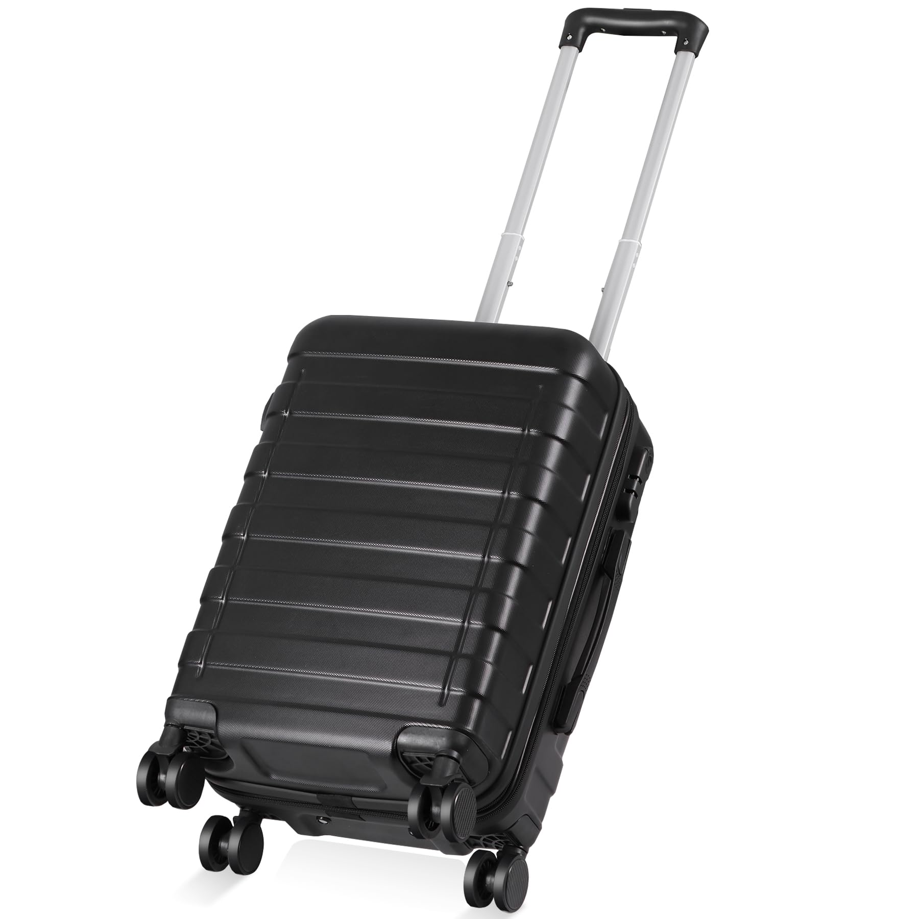 22 Inch Hardside Expandable Luggage ,Carry On Luggage With Spinner Wheels,Travel Suitcase Black