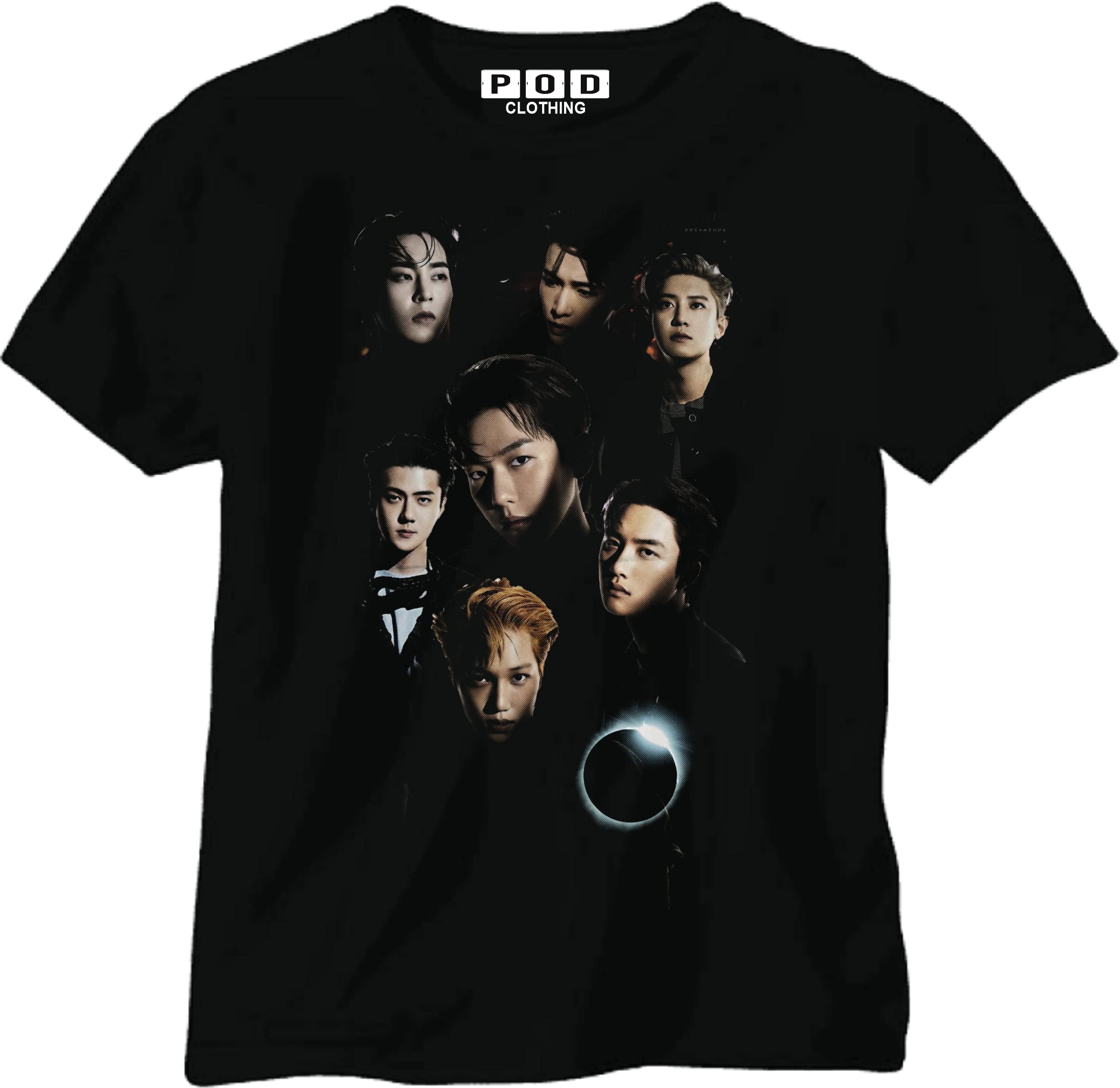 POD Clothing EXO KPOP Boy Group Don't Fight The Feeling Style T shirt for Women Tops Tees for Girls