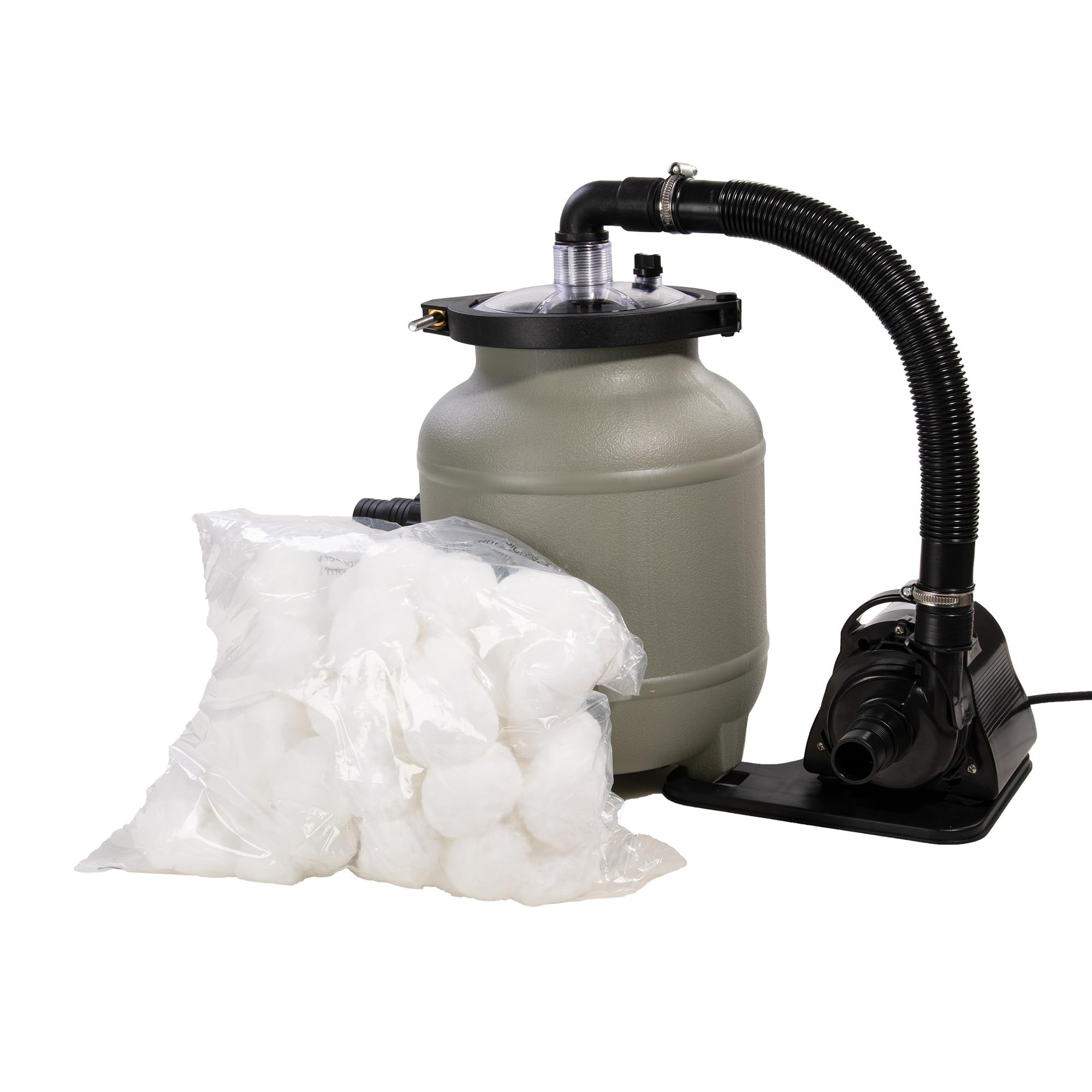 AquaForte Aqualoon EZ Clean 200 Filterset inklusive Pumpe ohne Vorfilter und Filtertankhöhe 340 mm, 100 Watt, Max. Durchfluss 3 m3 pro Stunde, Max. Beckengröße 19m3