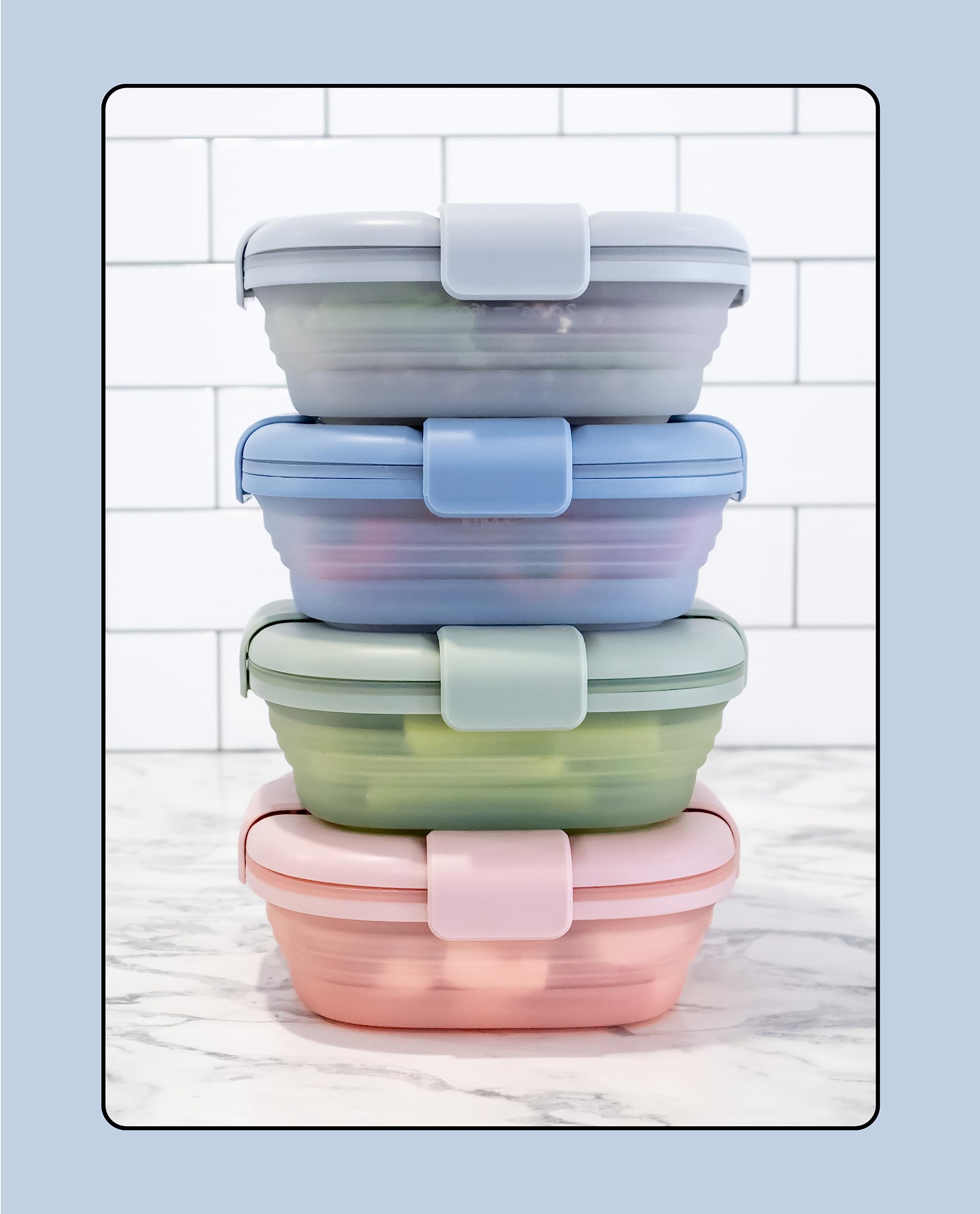 Camping STOJO Sage Green 36oz Reusable Silicone Bowl For