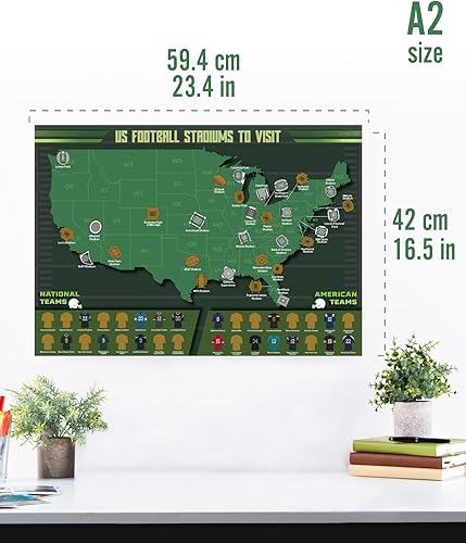 Vista 34 de Atlas & Green Mapa del mundo para raspar con todos los Estados Unidos y banderas del mundo. Gran 28 x 16.5 pulgadas. Póster de lugares en los que he
