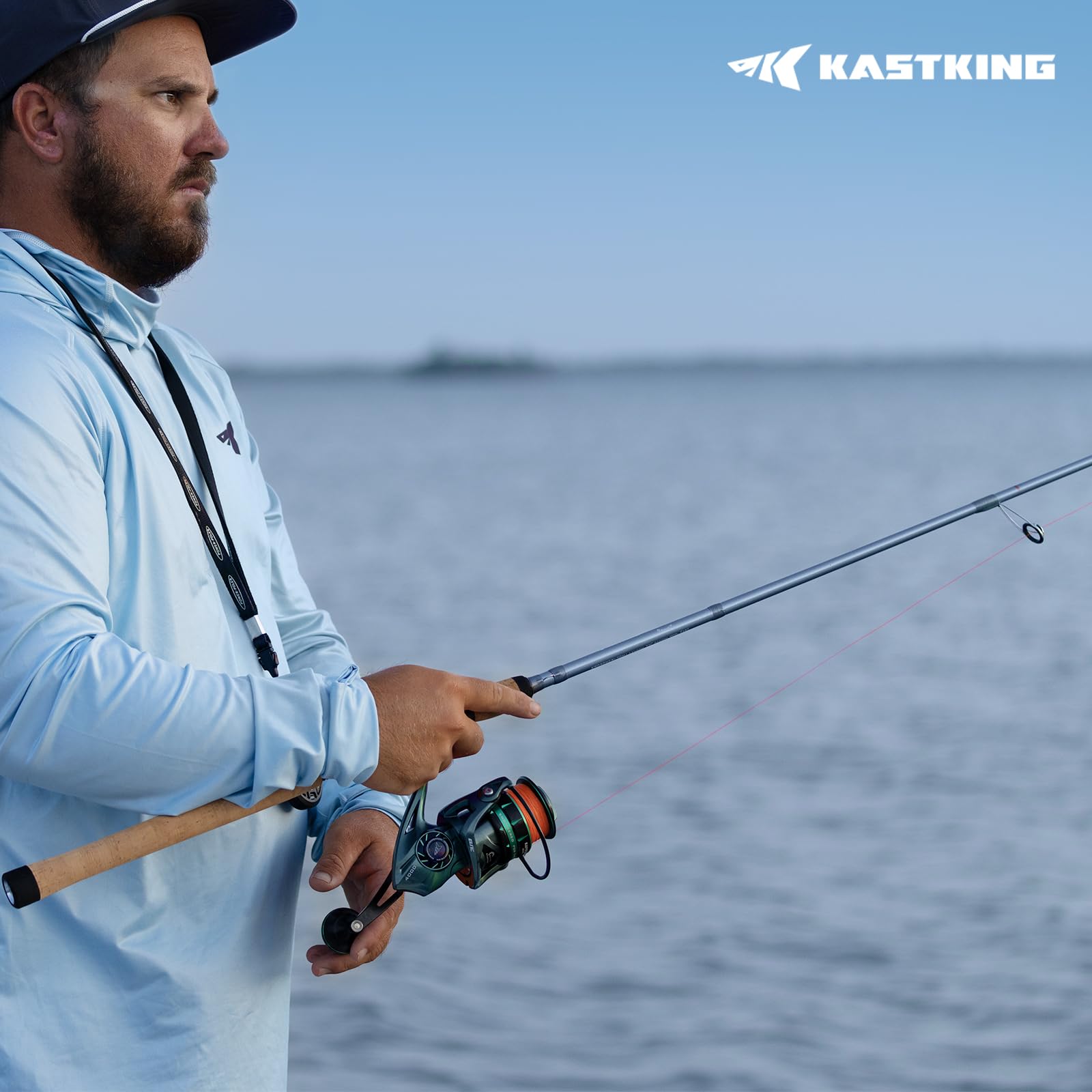 KastKing ReKon Saltwater Spinning Rod, KastFlex IM6 Carbon Graphite Blank, Zirconium Ceramic Guides, Graphite Locking Reel Seat, Oversized Drop Shot Hook Keeper, 2-Piece PTS, Saltwater Fishing
