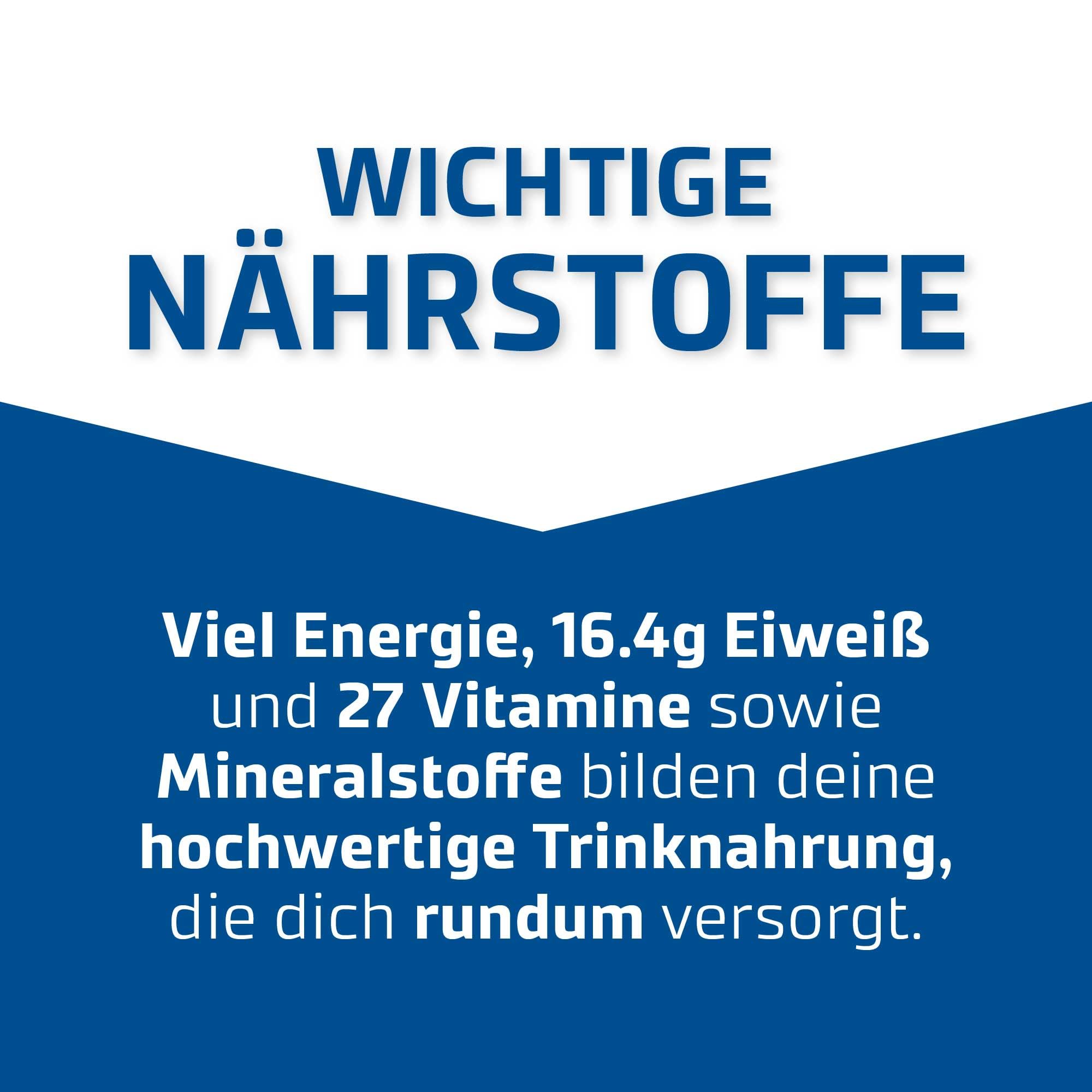 all in® COMPLETE Drink | 8 Sorten: Vanille, Kaffee, Schokolade, Erdebeere, Banane, Joghurt Orange, Johannisbeere & Hafer Kakao | hochkalorische Trinknahrung | 14 x 200/ 250ml