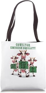 Cows for emission equality stop the green new deal my fart Tote Bag