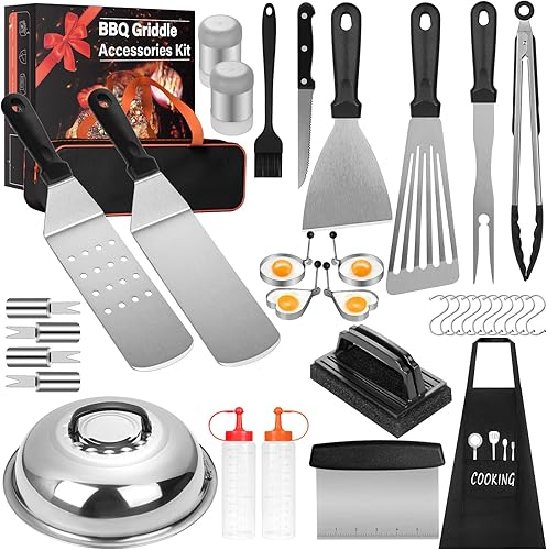 Kit de accesorios para parrilla juego de 35 herramientas para parrilla de parte superior plana para Blackstone y Camp Chef accesorios profesionales