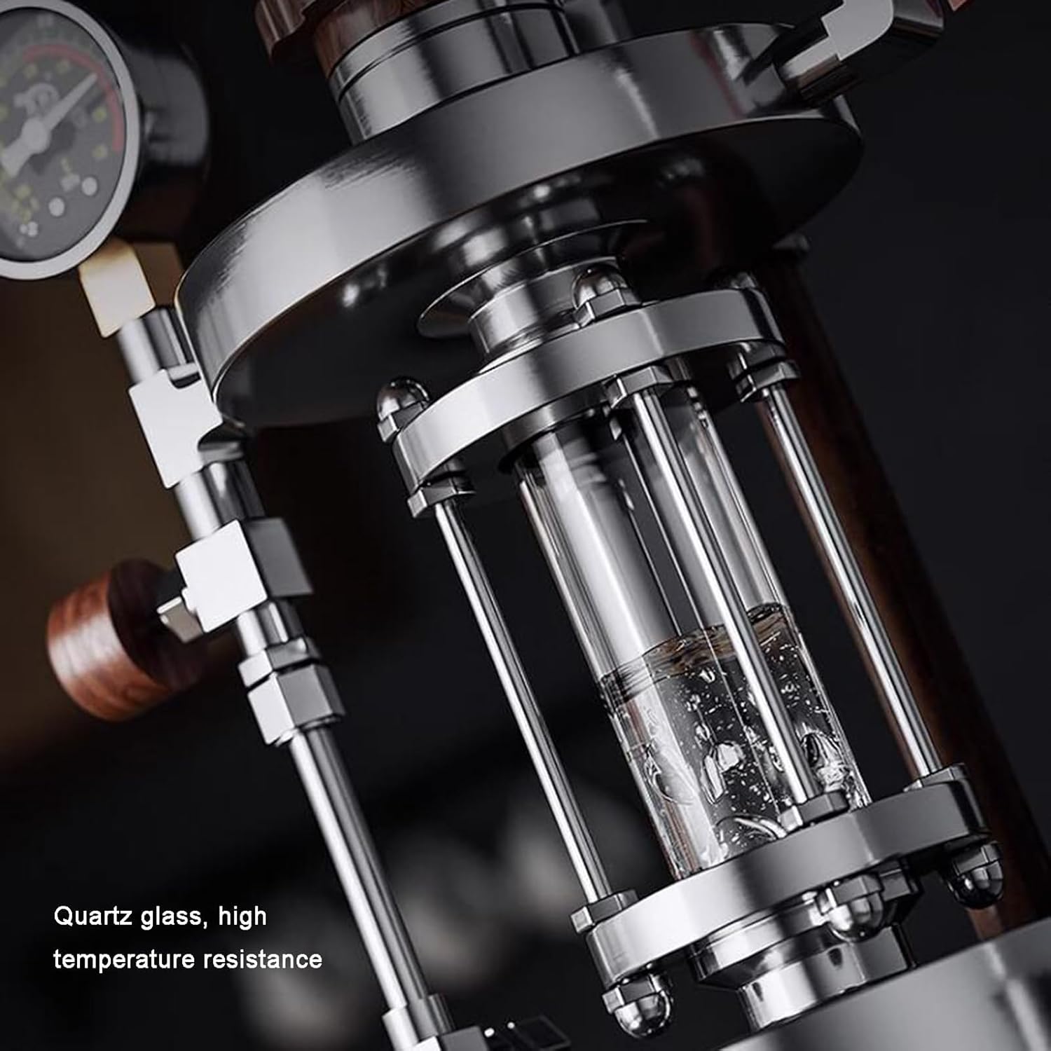 Outdoor Steam Milk Frother,Boiling Water Frothing Machine,with 3-Hole Steam Nozzle-Adjustable Angle,with Air Pressure Gauge, for Picnics and Camping - Open Flame and Induction Hob Heating