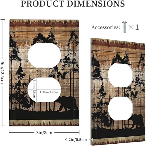 Vista 488 de Cubiertas decorativas de salida de estrella de mar playera, tablero de madera azul de concha de mar de 1 banda, decoración individual GFCI, placa