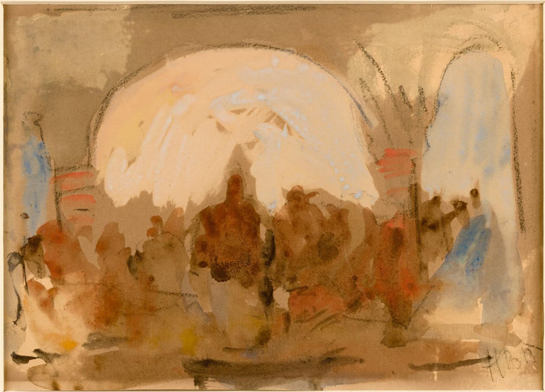 Lienzo artístico de 60x90cm para decorar despachos con la obra Bazaar Marrakesh de Brabazon 5