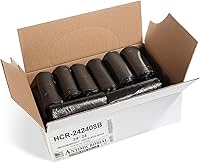 Vista 2 de Aluf Plastics - Bolsas de basura de alta densidad, 10 galones, 1000 unidades, 8 micras (eq), 24 x 24 pulgadas, negras, para baño, oficina