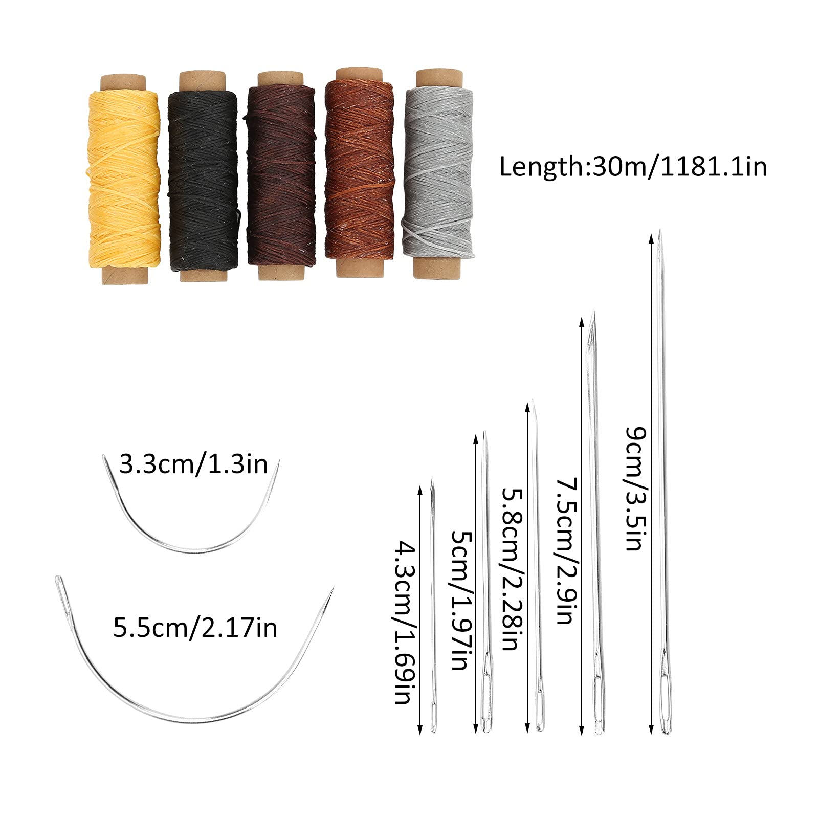 Outils de Travail du Cuir Kit de réparation de Couture Fait à la Main Pratique pour Manteaux, Tentes, Matelas