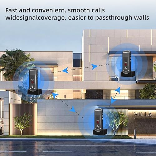 Miniatura 2 de Sistema de intercomunicación inalámbrico de 2 vías, timbre de largo alcance inalámbrico de 4900 pies, intercomunicadores inalámbricos para uso