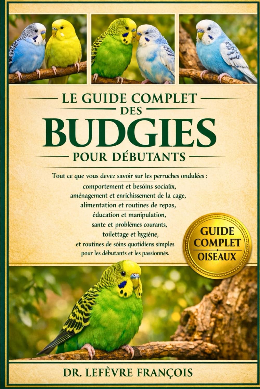 LE GUIDE COMPLET DES BUDGIES POUR DÉBUTANTS: Tout ce que vous devez savoir sur les perruches ondulées : comportement et....simples pour les débutants et les passionnés.