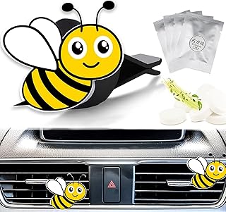 Cute Car Air Freshener Clips Bee Car Vent Clip Bee Cars Scents Cologne Air Conditioner Clip Auto Vent Interior Decoration Cars Accessories Bees Loves Gifts for Women Men