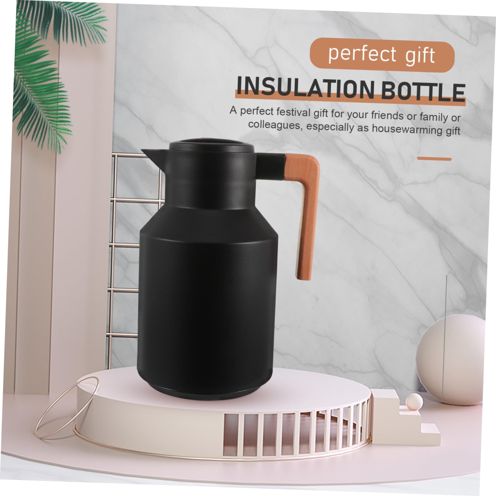 Cabilock Bouilloire Isotherme pour Maison Bureau ou Voyage Bouteille Isotherme avec Isolation sous Vide pour Thé Chaud