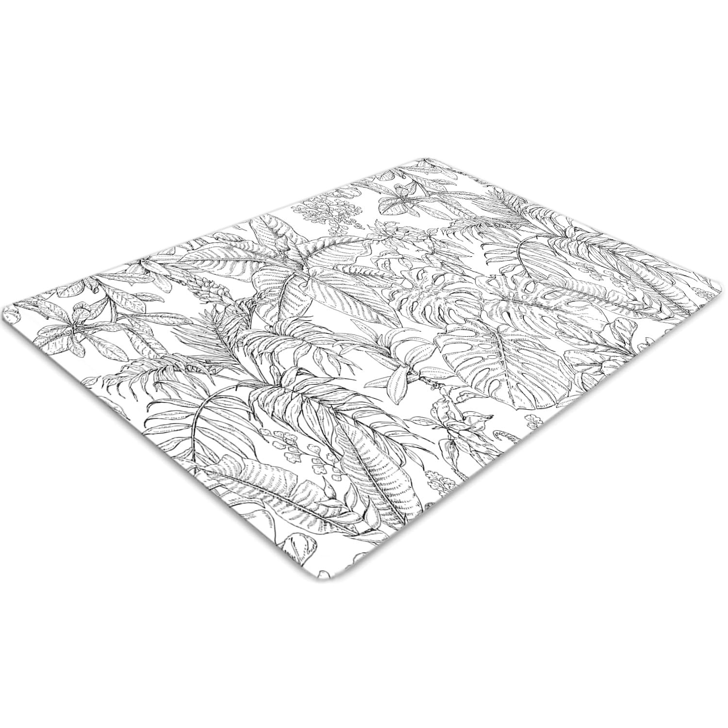Tapis de chaise imperméable et antidérapant 140x100 cm avec motif Croquis Tropical