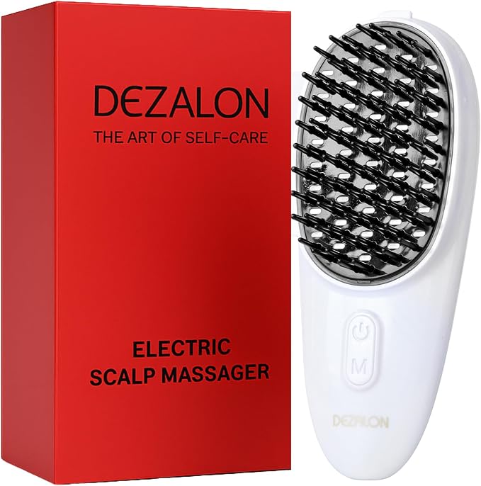 Electric Scalp Massager Brush, Vibrating, Detachable Heads
