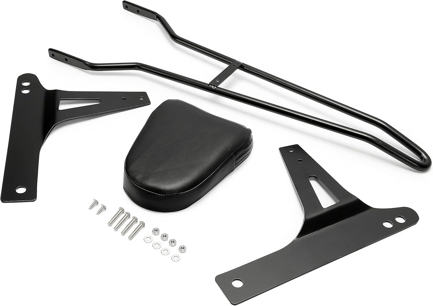 ECOTRIC Detachable Black Backrest Sissy Bar Compatible with 2006-up Harley Davidson Dyna Street Bob FXDB EFI FXDBI Super Glide FXD Custom FXDC