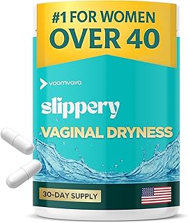 VoomVaya Slippery – Vaginal Dryness Relief for Women Over 40 – Vaginal Moisturizer with Slippery Elm for Women to Support Vaginal Moisture – 60 Capsules