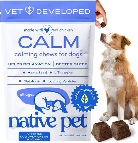 Native Pet Calming Chews for Dogs - Promotes Calming Effect,