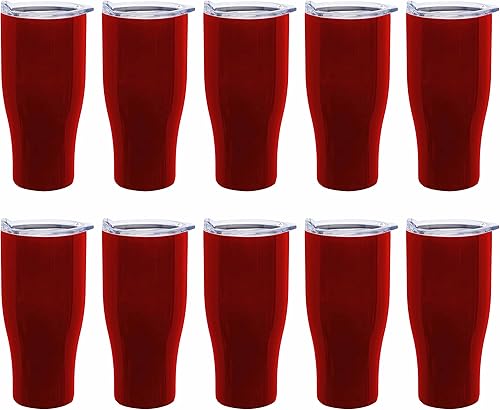 Miniatura 62 de Tazas de viaje personalizadas de acero inoxidable de 27 onzas, juego de 10, paquete personalizado a granel, perfectas para café, refrescos, otras