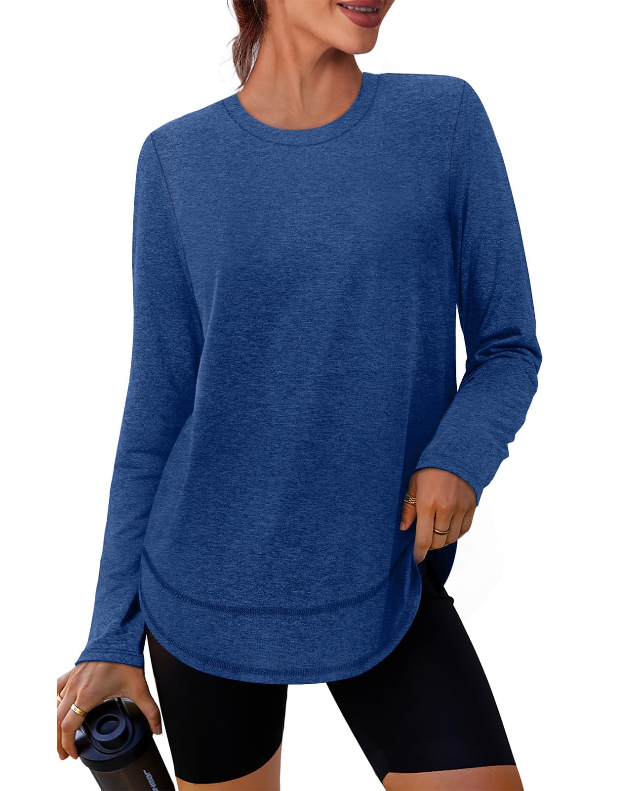 XIEERDUO Women's Workout Tops Long Sleeve Shirts Sun Protection UPF 50+ Quick Dry Shirts for Hiking Running S-3XL