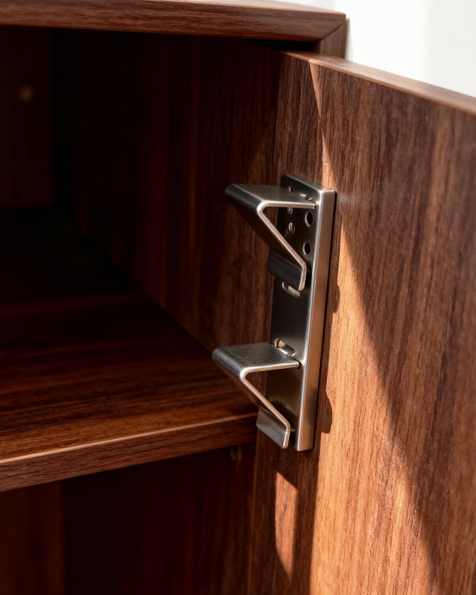 Silver Shelf Clips - Heavy Duty & Adjustable -5