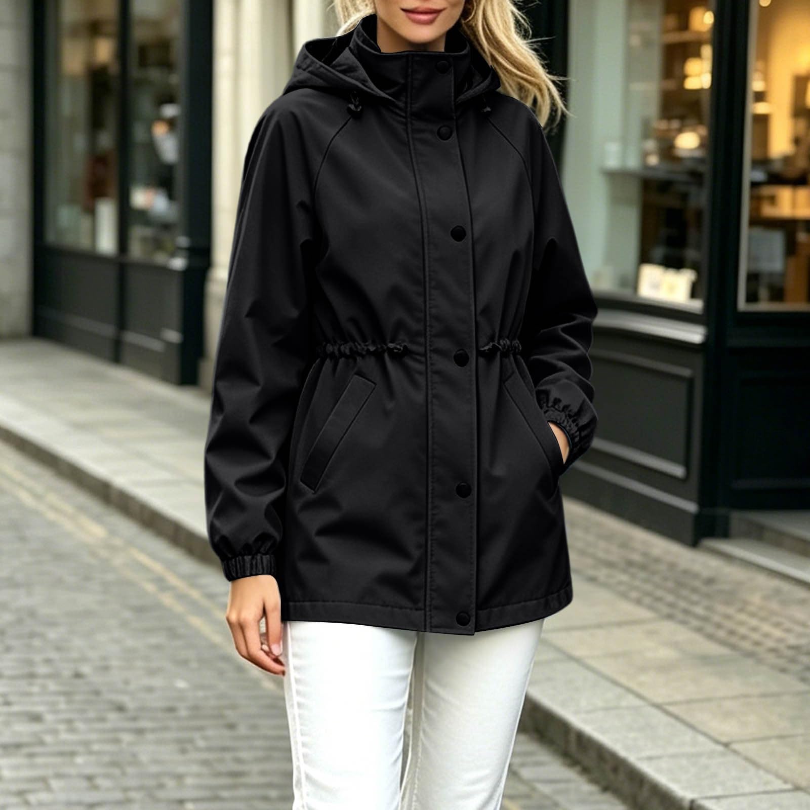 Jamicy Veste Femme Streetwear Quotidien Blouson Chic Confortable Manteau