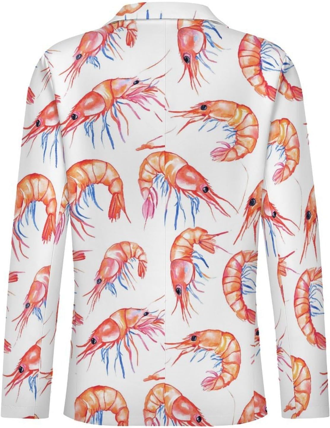 Cute Shrimps Men's Suits Two Buttons Blazer Casual Suit Coat Wedding Business Jackets