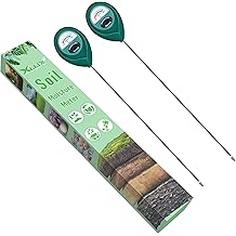 XLUX Long Probe Deep Use Soil Moisture Meter Sensor, Water Monitor Indicator, Hygrometer for Outdoor Indoor Large Pot Plants, Flower, Gardening, Farming, 2 Pack