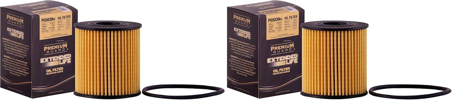 PG PG5830EX EXtended Performance Oil Filter|Fits 2007-14 Ford Transit, 2007-15 Mini Cooper, 2011-16 Cooper Countryman, 2013-16 Cooper Paceman, 2003-09 Peugeot 206, 2008-14 207, 2003-08 307 (Pack of 2)