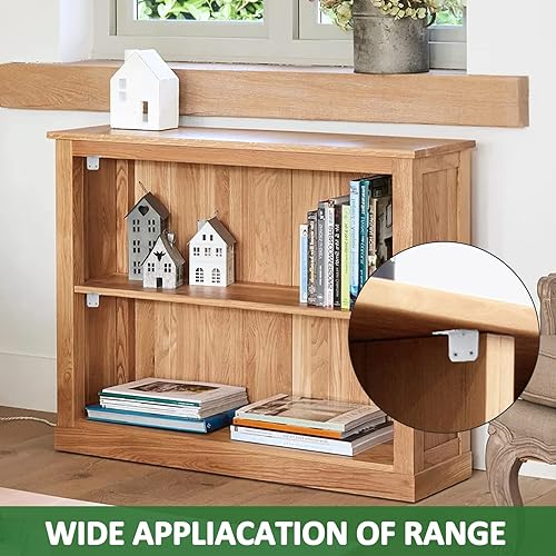 Miniatura 7 de Uenhoy 24 soportes de esquina blancos, soportes pequeños en forma de L de 1 x 1 x 1.3 pulgadas (0.984 x 0.984 x 1.260 in), 90 grados en ángulo recto