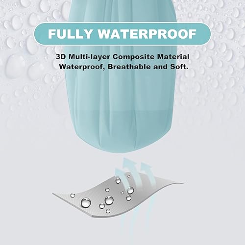 Vista 13 de Cute Castle Protector de colchón impermeable para cuna de bebé, 28 x 52 pulgadas (paquete de 2), color azul aguamarina Verde agua