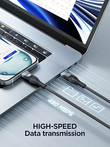 Miniatura 4 de Aioneus Cable de carga USB C, cable USB C a USB C de 100 W, paquete de 2 cables de carga rápida tipo C de 6 pies