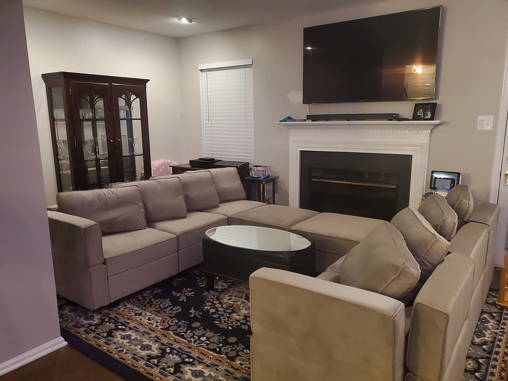 92/mo Finance Belffin Modular Sectional Sofa with Ottomans Velvet